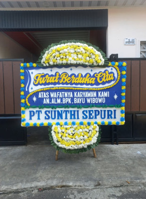 Papan Bunga Duka di Karedok